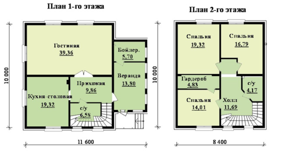 Планировка дома 9х9 с мансардой из газобетона план